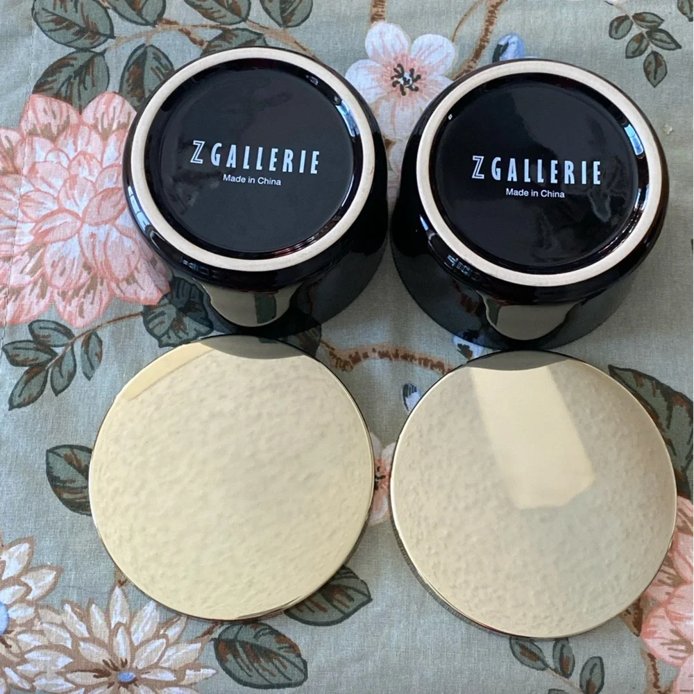 Z Gallerie Black and Gold Ceramic Jars